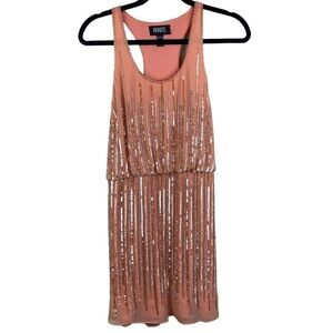 Adrianna Papell Evening Special Occasion Mother of the Bride Sequined Dress Sz 4